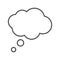 Thought cloud, Thought cloud icon, simple vector