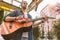 Thoughtful male guitarist training play on street