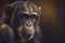 Thoughtful thinking Chimp ape primate portrait not monkey chimpanzee