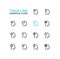 Thoughts in Heads - Thick Single Line Icons Set