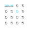 Thoughts in Heads - Thick Single Line Icons Set