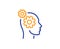 Thoughts line icon. Teamwork sign. Core value. Vector