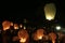 Thousands of lanterns Flown At Night