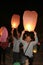 Thousands of lanterns Flown At Night