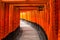 Thousands of torii gates at Fushimi Inari Shrine in Kyoto