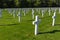 Thousands of white crosses in military cemetery