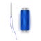 The Thread of Blue Color, Thread Spool Set. Colorful Plastic Bobbin. vector EPS 10 illustration