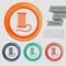 Thread Icon on the red, blue, green, orange buttons for your website and design with space text.