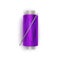 The Thread of Purple Color, Thread Spool Set. Colorful Plastic Bobbin. vector EPS 10 illustration