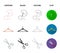 Thread, reel, hanger, needle, scissors.Atelier set collection icons in cartoon,black,outline,flat style vector symbol