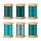 Thread Spool Set. Bright Old Wooden Bobbin. Isolated On White Background For Needlework And Needlecraft. Stock