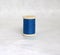 Thread tube with blue isolate on white background, Vertical straight angle.