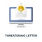 Threatening Letter icon. 3d illustration from harassment collection. Creative Threatening Letter 3d icon for web design