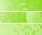 Three abstact green web banners