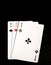 Three aces: ace of hearts, ace of spades, ace of clubs