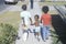 Three African-American children walking home,South Central,Los Angeles, CA