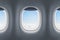 Three airplane or jet windows