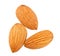 Three almond nuts