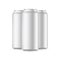 Three aluminium cans mockups isolated