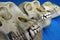 Three animal skulls