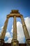 Three antique roman pillars in Forum