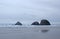 Three Arches Rocks On Oregon Coast In Winter