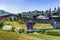 three archs medieval humpback bridge in Italy