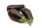 Three aubergine