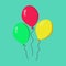 Three balloon icon, cute balloon for party, vector, illustration