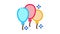 three balloons Icon Animation