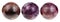 Three balls from Tourmaline gemstone isolated