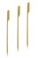 Three bamboo skewers on white