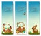 Three banners with Easter backgrounds.