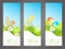 Three banners with easter motive