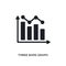 three bars graph isolated icon. simple element illustration from ultimate glyphicons concept icons. three bars graph editable logo