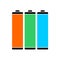Three batteries illustration