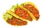 Three Beef Filled Tacos
