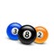 Three billiard balls