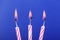 Three Birthday Candles