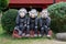 three black monkeys statue, closes eye, mouth, ear