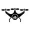 Three blades drone icon, simple style