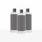 Three bottle flat design plain color illustration vector