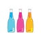 Three bottles vector