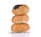 Three bread on white background.