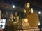 Three bronze statues of Buddha Disciples