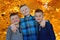 Three brothers Fall foliage portrait