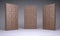 Three brown 3d door locks and doorhandle