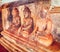 Three Buddha statues at Takhaung Mwetaw Paya in Sankar.