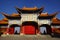 Three buddhist pagodas in Dali old city, Yunnan province, China