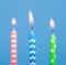 Three Burning Birthday Candles